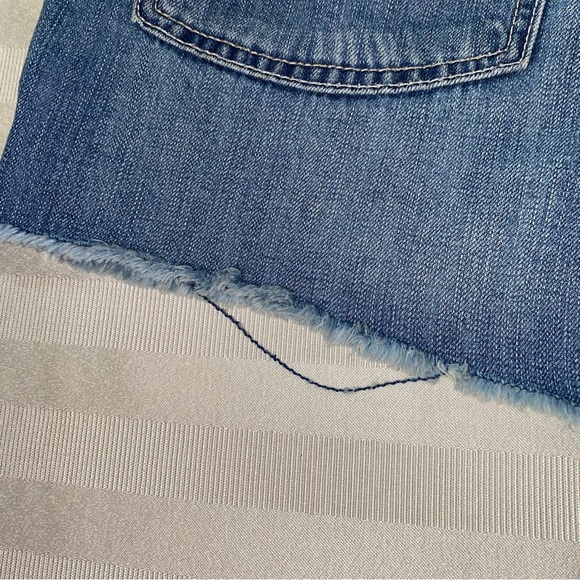 American Eagle Denim Short Overalls Shortalls Size S/P Frayed Hem Women’s GUC. - Picture 15 of 16